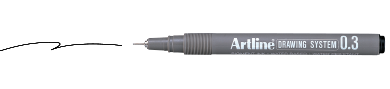 Artline EK234 Zeichenstift – Technischer Stift Für Präzises Zeichnen & Schreiben, Schwarz, Verschiedene Strichstärken