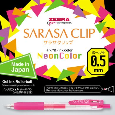 Zebra Sarasa Clip Neon 0.5 (JJ15) - Image 3
