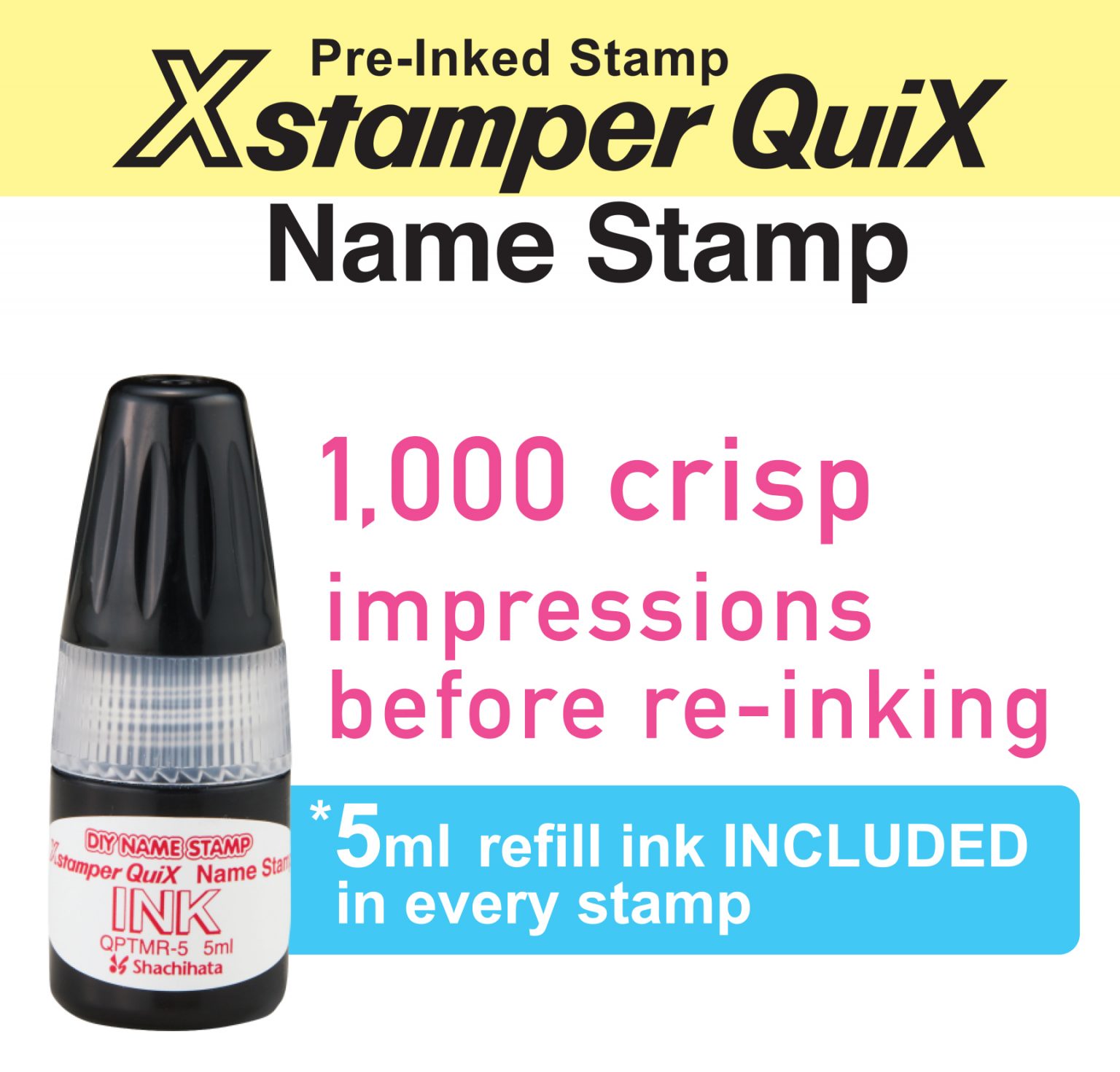 Xstamper® QuiX Name Stamp (Customized Design)