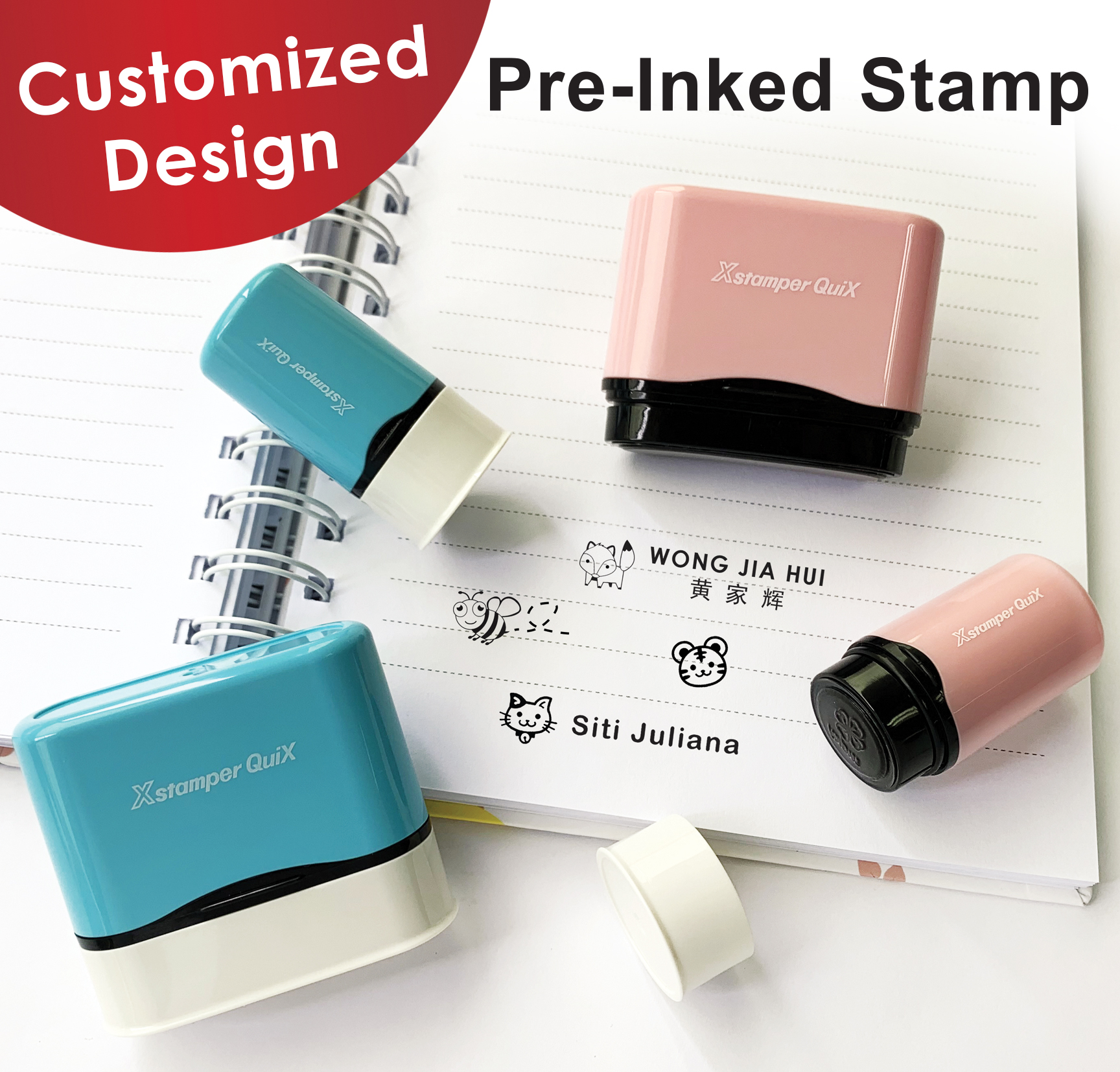 » Xstamper® QuiX Name Stamp (Customized Design)